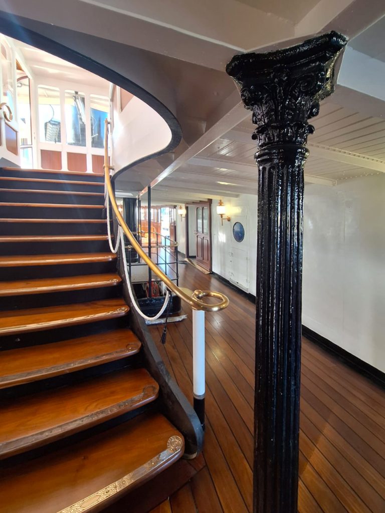 Piemonte steamship passenger deck