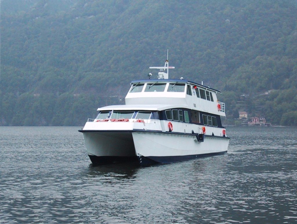 Passenger catamaran on Lake Como